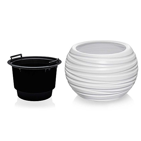 Кашпо Луна D395 6/26л белый 634 х4