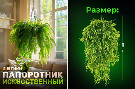 Папоротник искусств. 1шт