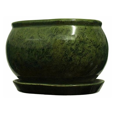 Горшок керам Танго №3 зелёный