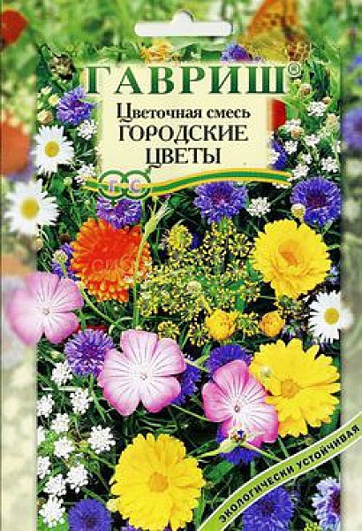 Газон цветущ. Городские цветы 30г Гавриш