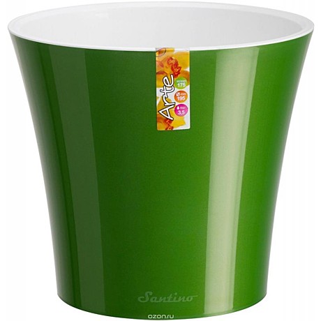 Горшок Арте 3,5л зеленое золото белый