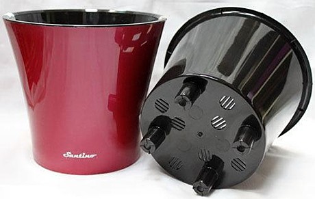 Горшок Арте 5л красный черный