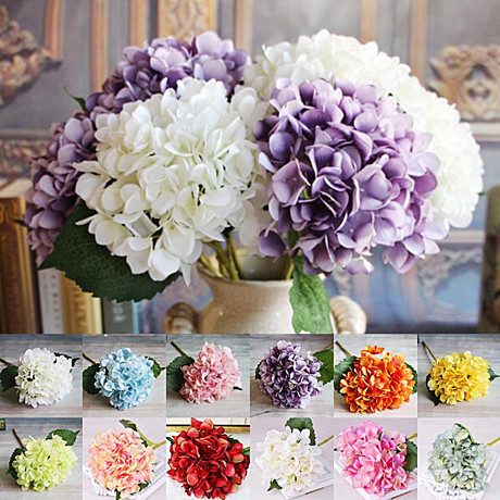 Гортензия одиночная искусственная микс