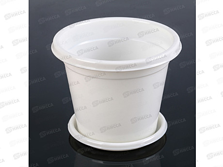 Горшок Эконом 2л с поддоном белый /30/