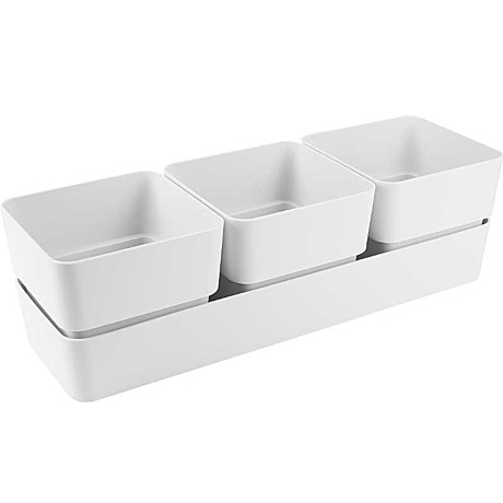 Кашпо Фиори Трио Белый 