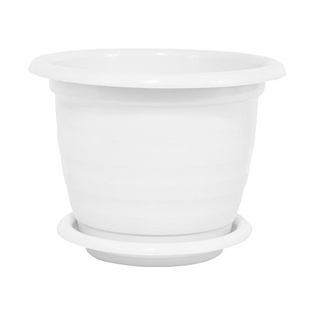 Горшок Виола 1л бел. с подд.