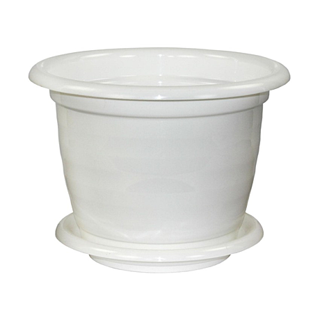 Горшок Виола 5л с подд. бел 