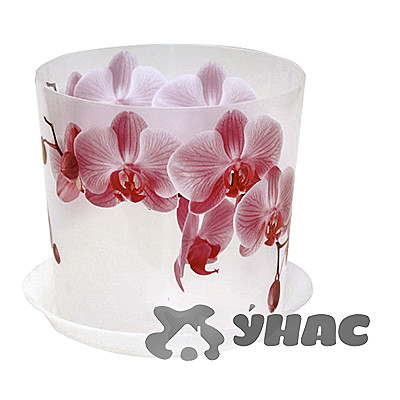 Кашпо ДЕКО 160мм 2,4л с под. Орхидея 