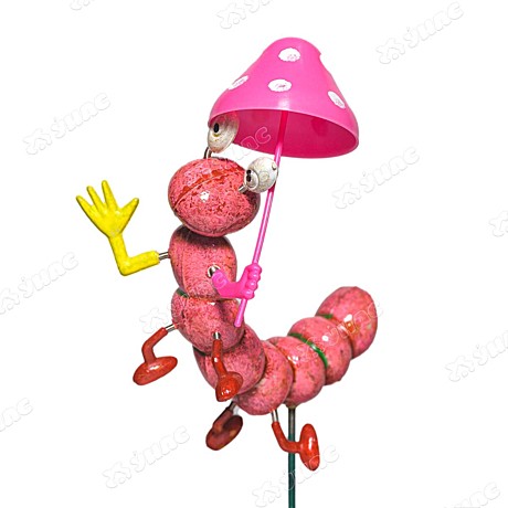 Штекер садовый Гусеница с зонтом NA 2273 13*3см