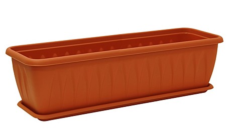 Балконный ящик Алиция 600мм с подд Терракот