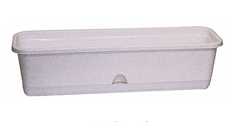 Балконный ящик 600мм с поддоном мрамор  М3221