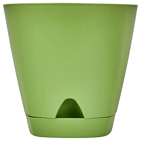 Горшок Амстердам с прикорн. поливом 0,65л оливковый