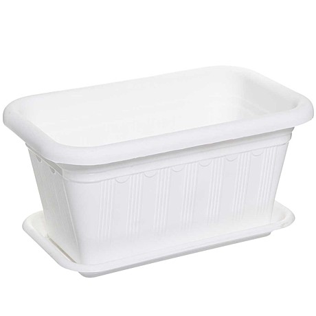 Кашпо балконное L40см белый