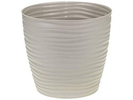 Кашпо Дюна 180*165 3л с подд. Кремовый
