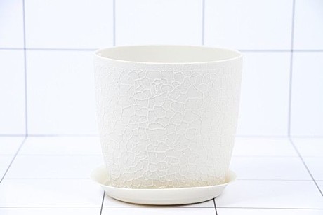 Кашпо Верона 140мм 1,5л с подст Белый