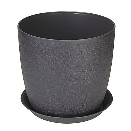 Кашпо Верона 180мм 3л с подст Графит