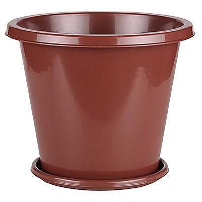 Горшок Эконом 2л с поддоном корич. /30/