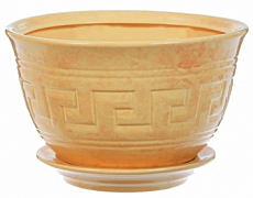 Горшок керам Меандр №1 бежевый