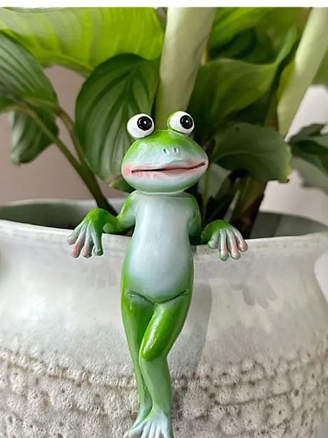 Лягушка висячая на кашпо