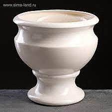 Горшок керам Кубок белый