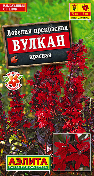 Лобелия Вулкан красная 5шт Аэлита